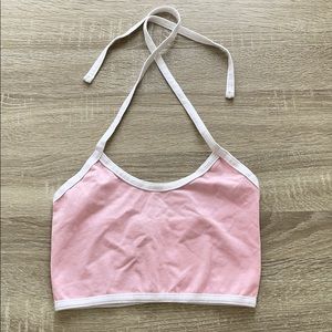 Baby pink halter crop top 🌸